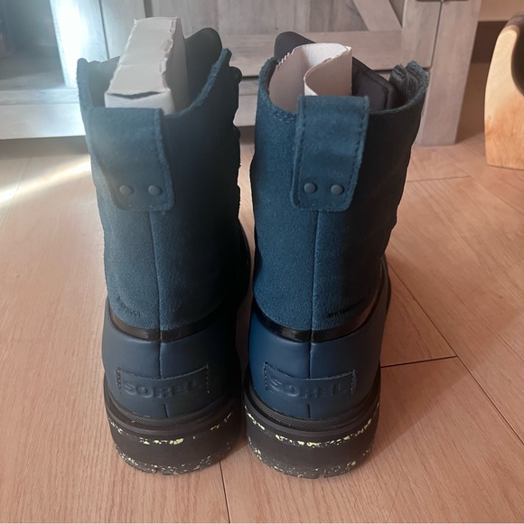 New Sorel Lennox Street Lace-Up Teal Hiking Boot Shoe - Picture 4 of 9